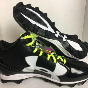 NWT Under Armour Crusher Cleats Sz 15, Black/White